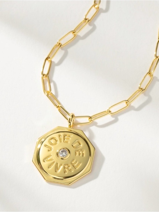 Uncommon James Jewelry - Uncommon James Gold Octagon Medallion Pendant Necklace